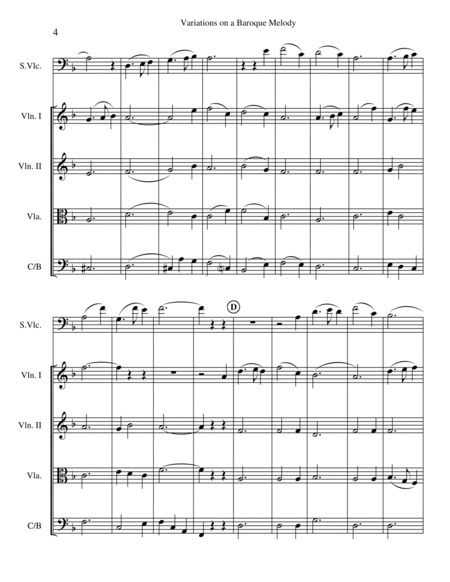 Variations on a Baroque Melody-score