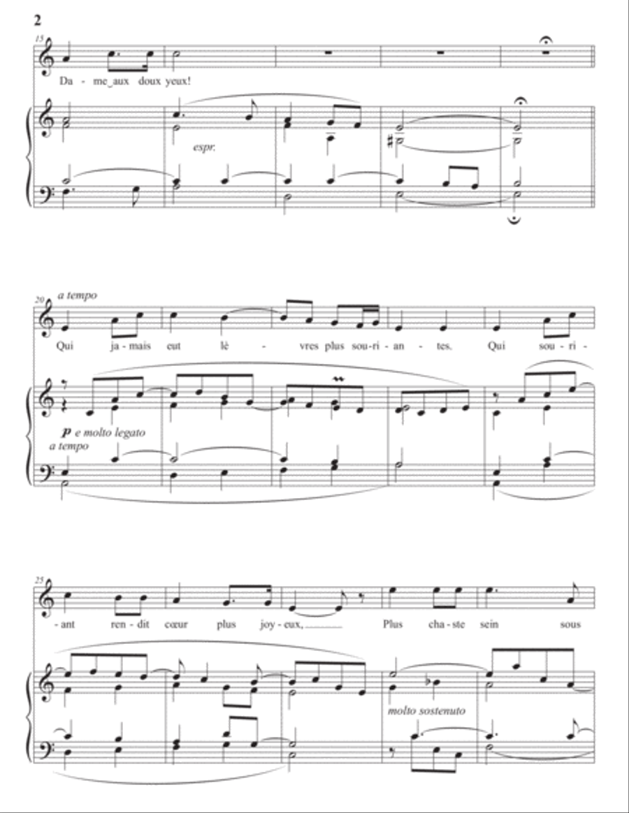 D'INDY: Madrigal (transposed to A minor) Choir scores gallery preview page 3