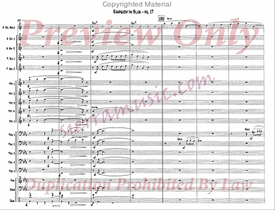 Rhapsody In Blue Jazz Ensemble scores gallery preview page 18