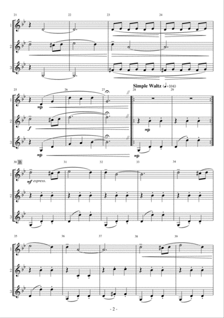 The Godfather Waltz The Godfather Waltz Woodwind Trio scores gallery preview page 2