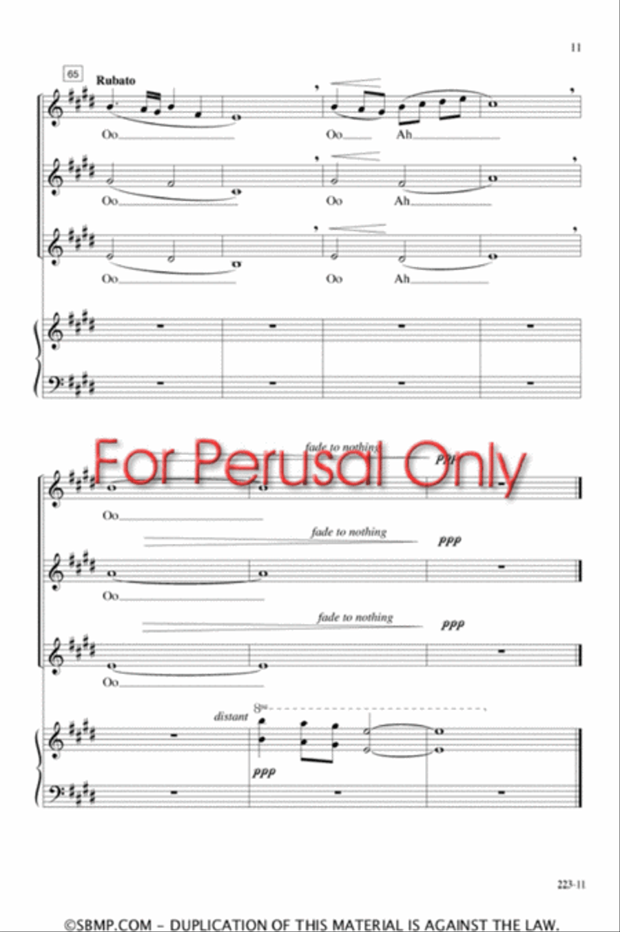 How Can I Keep from Singing - SSA Octavo SSA scores gallery preview page 11