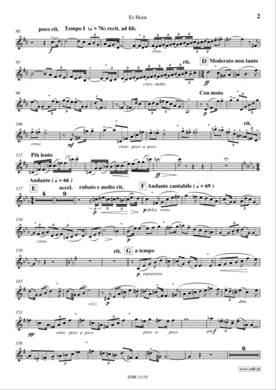 Concerto No. 2 Horn scores gallery preview page 3