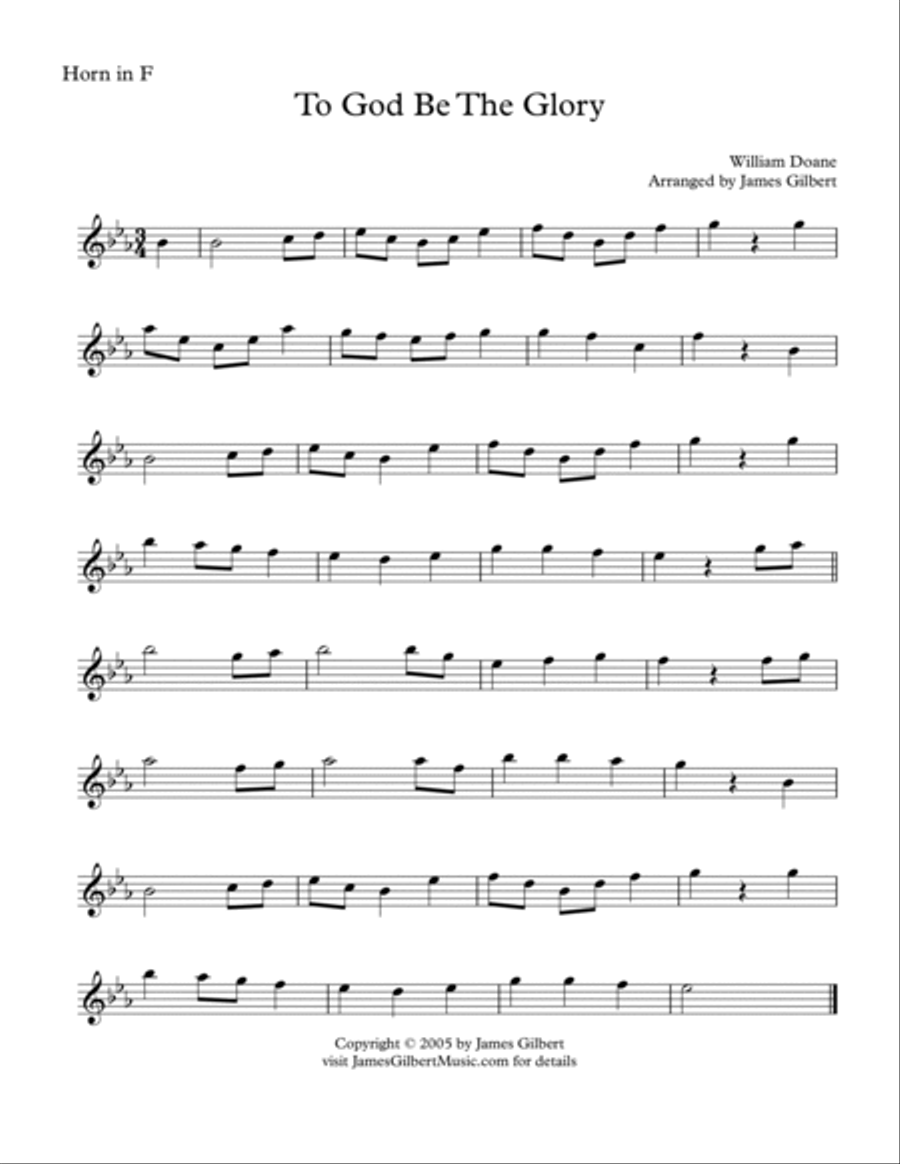 TO GOD BE THE GLORY TO GOD BE THE GLORY Small Ensemble scores gallery preview page 6