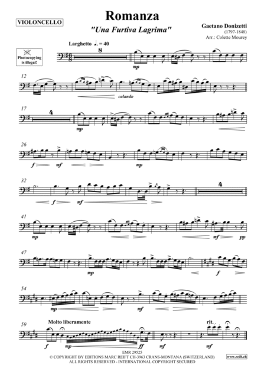 Romanza Cello scores gallery preview page 2