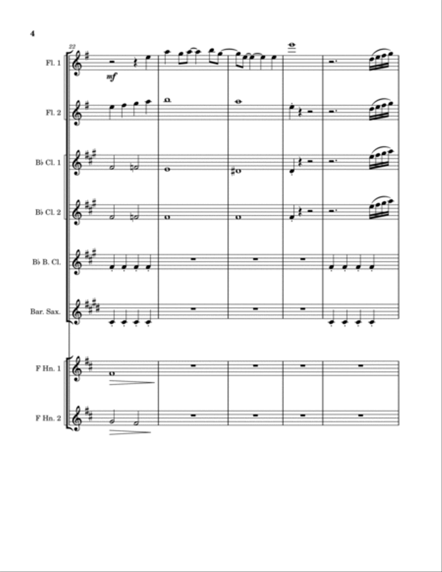 Eleanor Rigby Woodwind Ensemble scores gallery preview page 4