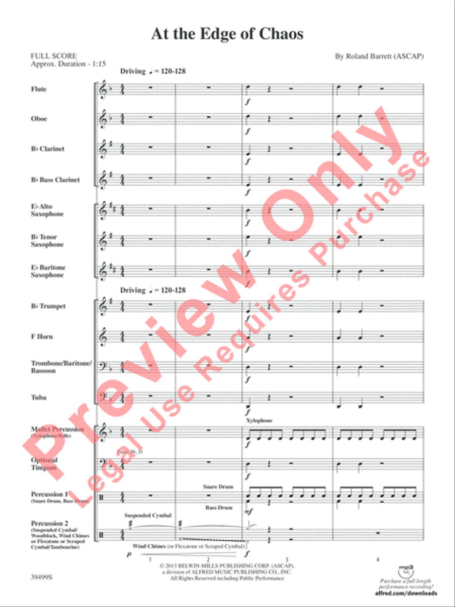 At the Edge of Chaos At the Edge of Chaos Concert Band scores gallery preview page 4