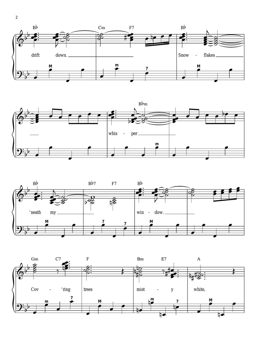 Snowfall Piano scores gallery preview page 2