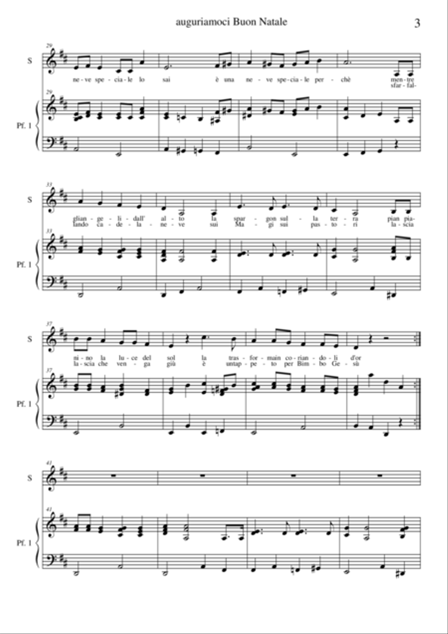 Auguriamoci Buon Natale(piano e voce) Voice Solo scores gallery preview page 3