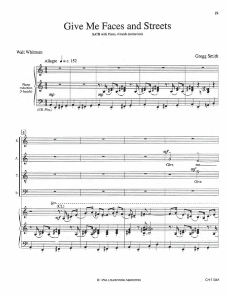 Two Whitman Songs (Choral Score)