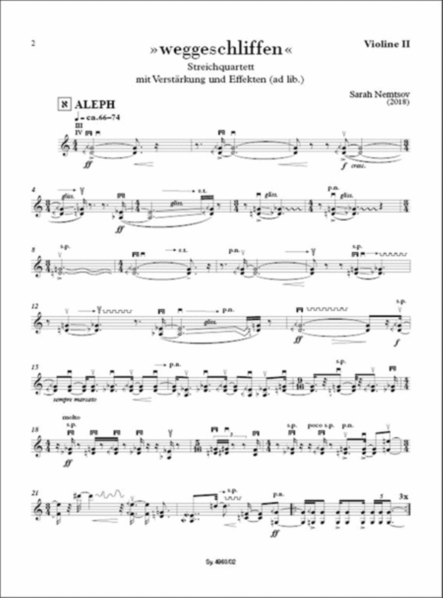 weggeschliffen weggeschliffen String Quartet scores gallery preview page 4