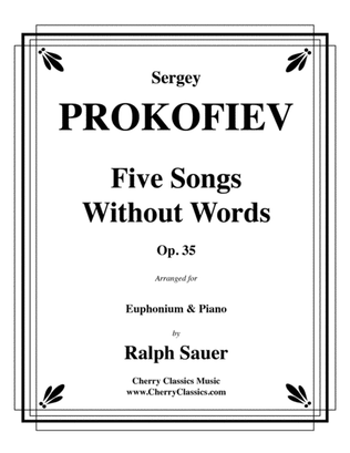 Book cover for Five Songs Without Words for Euphonium & Piano