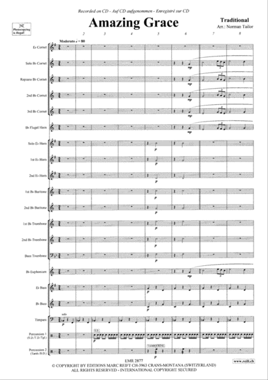 Amazing Grace Brass Band scores gallery preview page 4