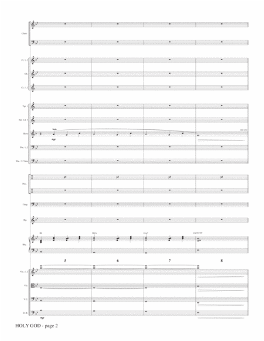 Holy God - Full Score Holy God - Full Score Choir scores gallery preview page 2