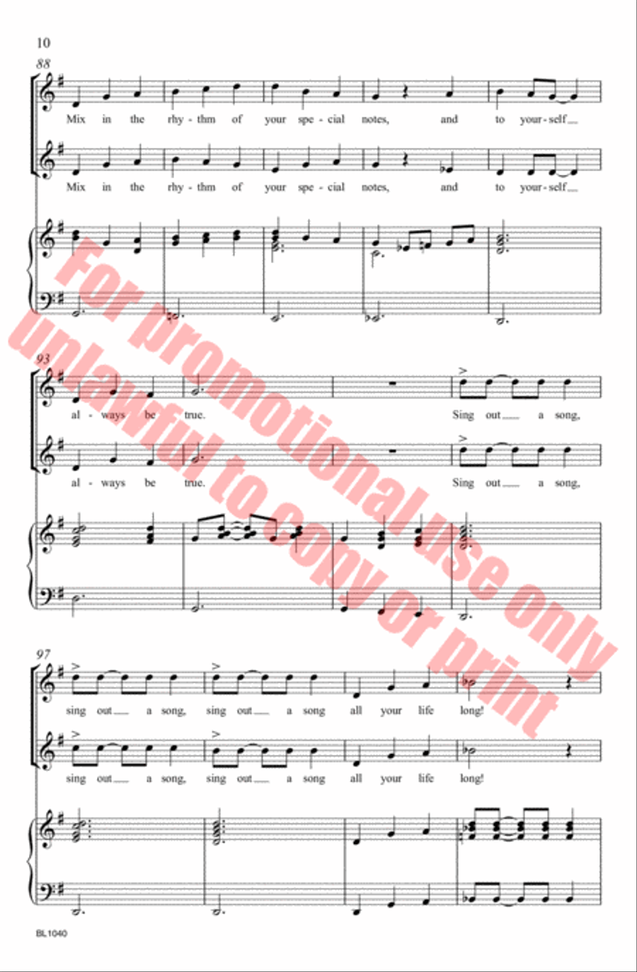 Sing Out a Song! Choir scores gallery preview page 11
