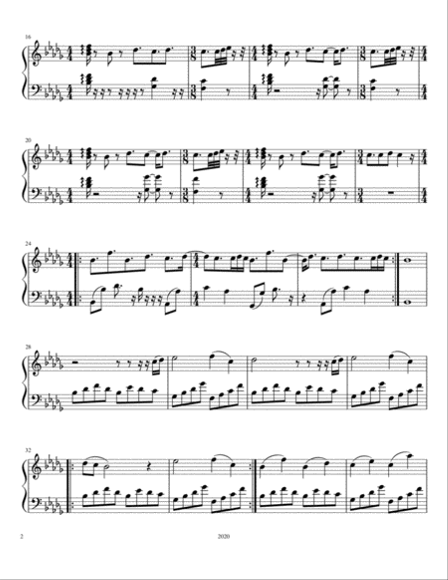 Clockwork - Beautiful Insanity (Elijah Jones/ Piano Sheet Music) Piano Solo scores gallery preview page 2