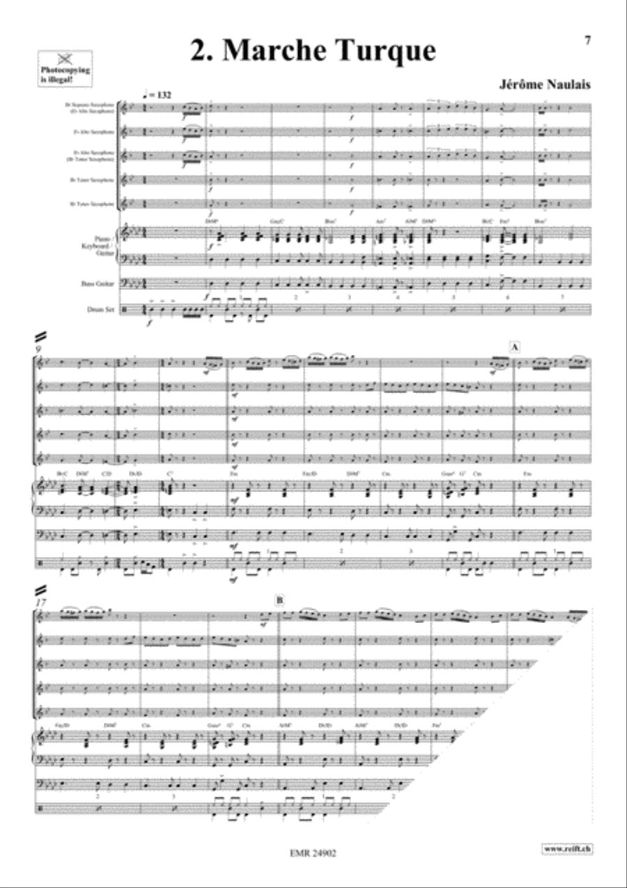 Play With Your Band Volume 4 Saxophone Quintet scores gallery preview page 5