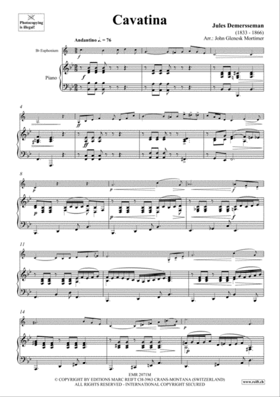 Cavatina by John G. Mortimer Euphonium - Sheet Music page 4