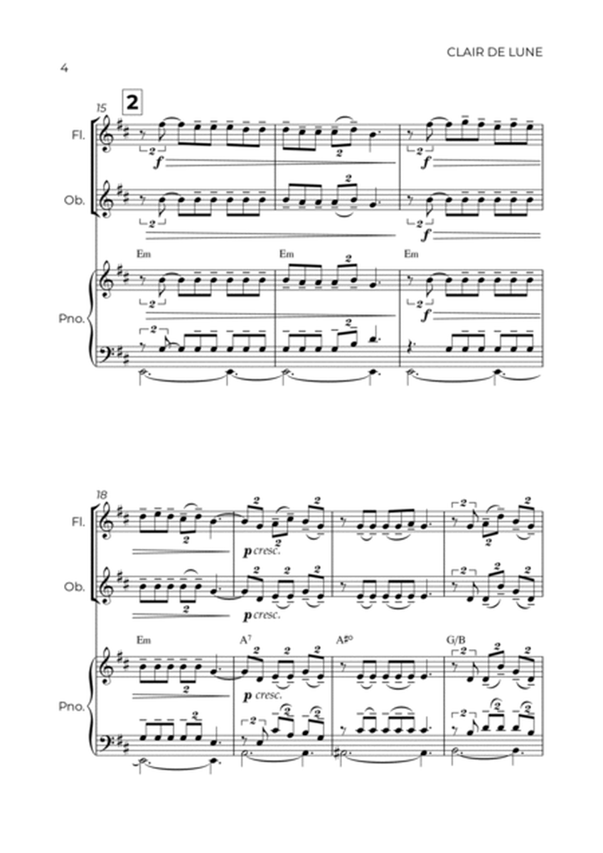 CLAIR DE LUNE - WIND PIANO TRIO (FLUTE, OBOE & PIANO) image number null