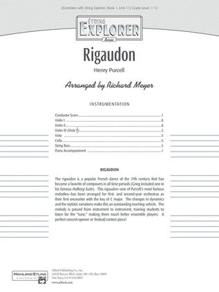Rigaudon: Score