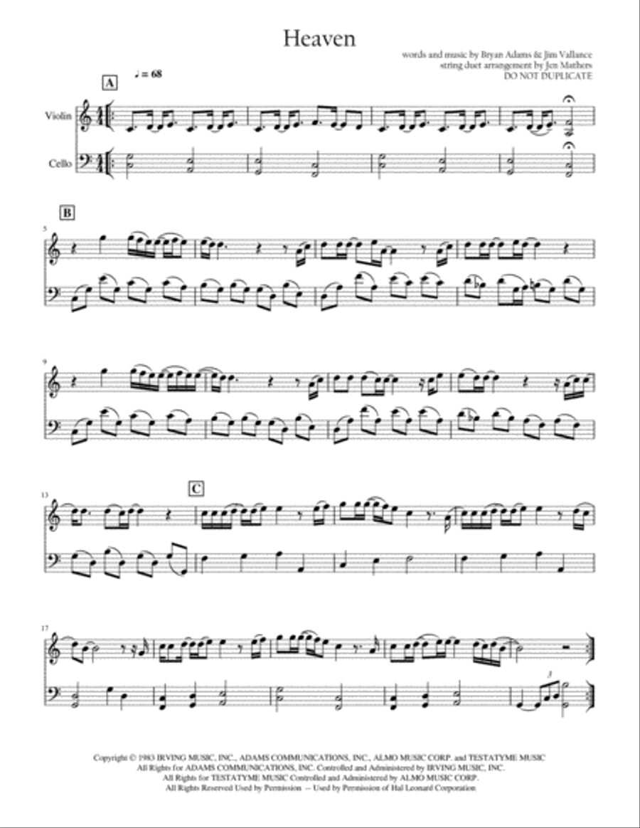 Heaven Heaven String Duet scores gallery preview page 3