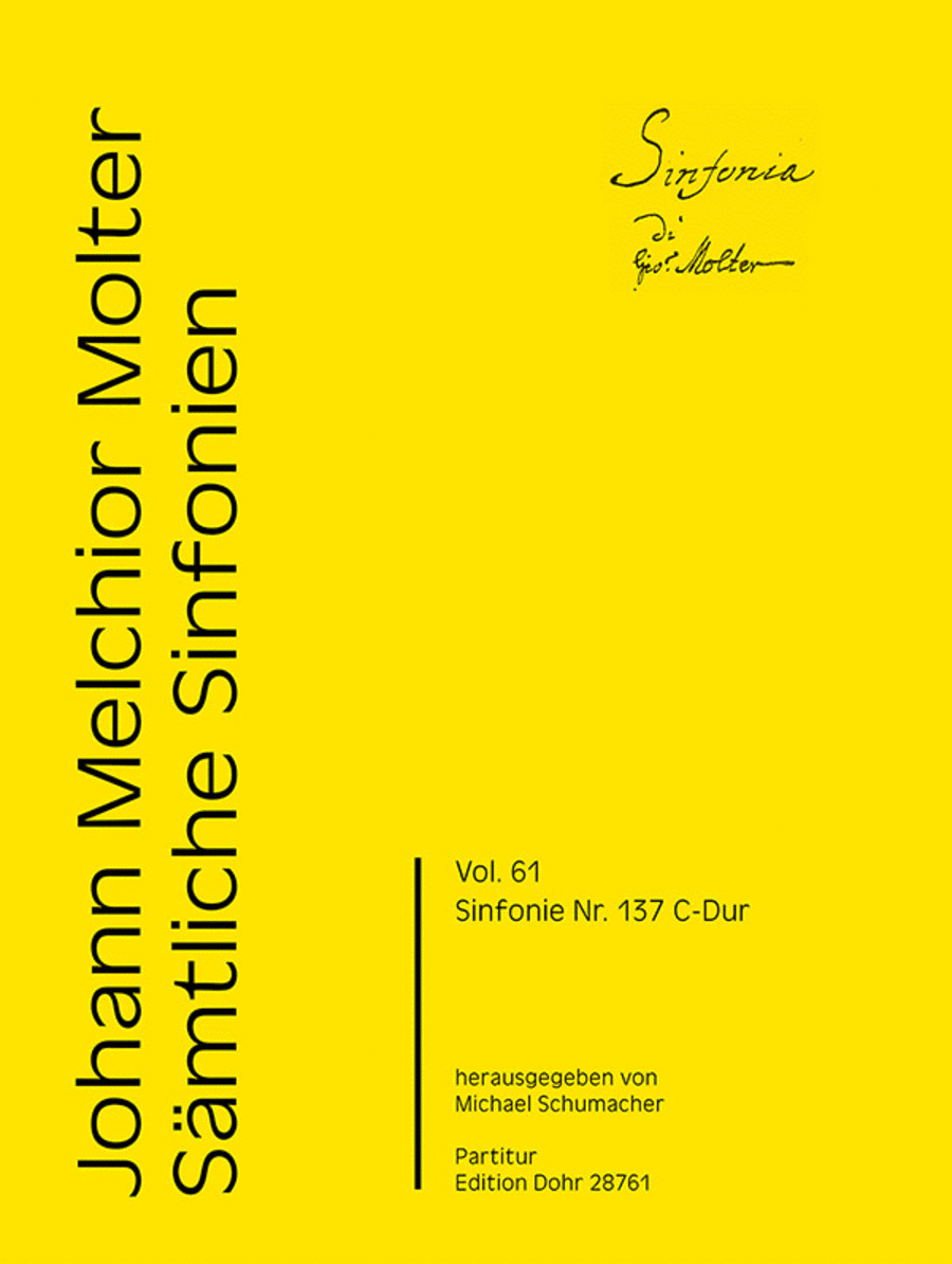 Sinfonie Nr. 137 C-Dur MWV VII 137 Orchestra scores gallery preview page 1