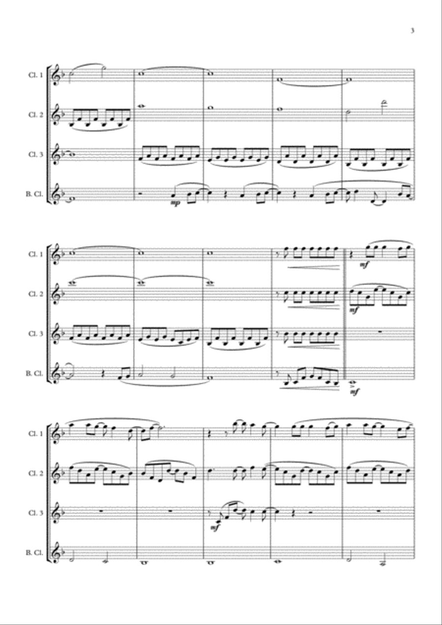 A Million Dreams Woodwind Quartet scores gallery preview page 3