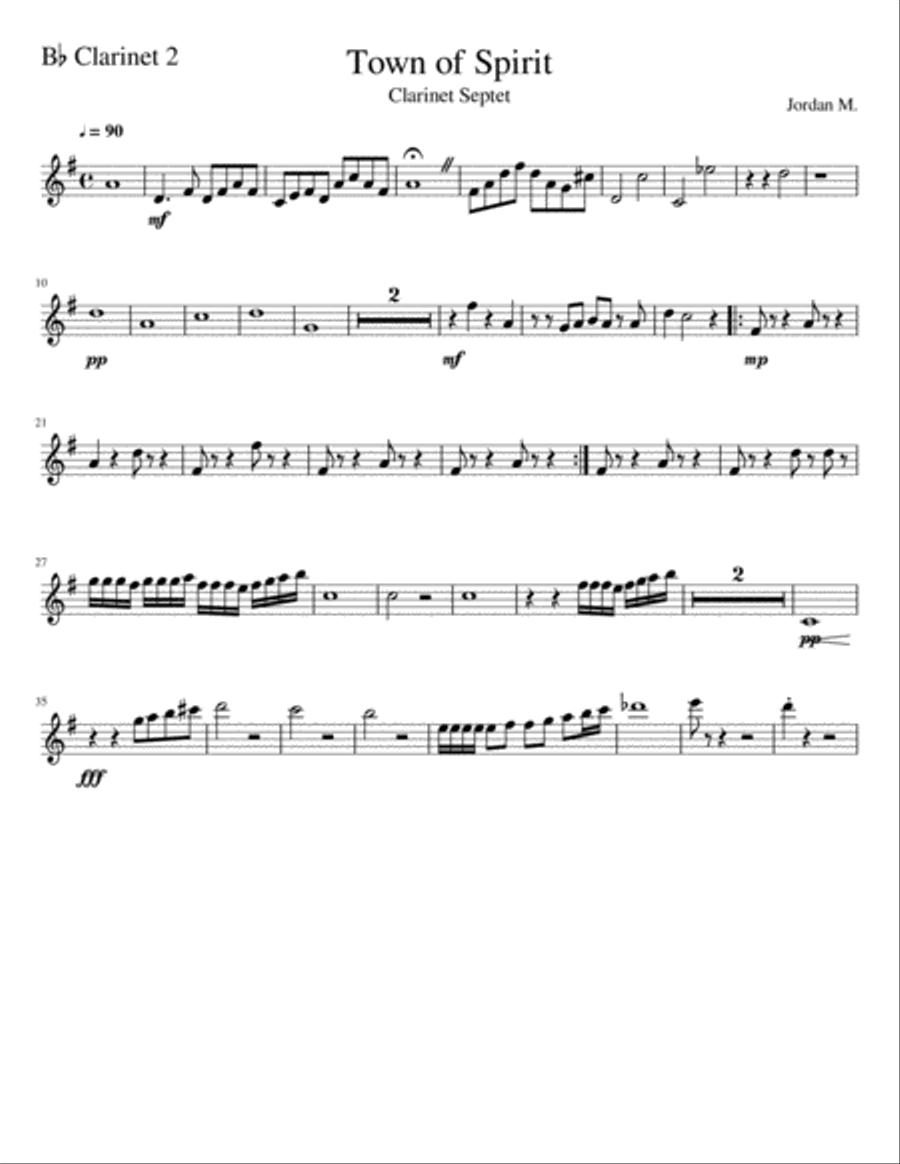 Town of Spirit Town of Spirit Woodwind Ensemble scores gallery preview page 6