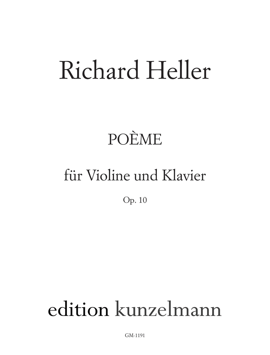 Poème for violin and piano Violin Solo scores gallery preview page 1