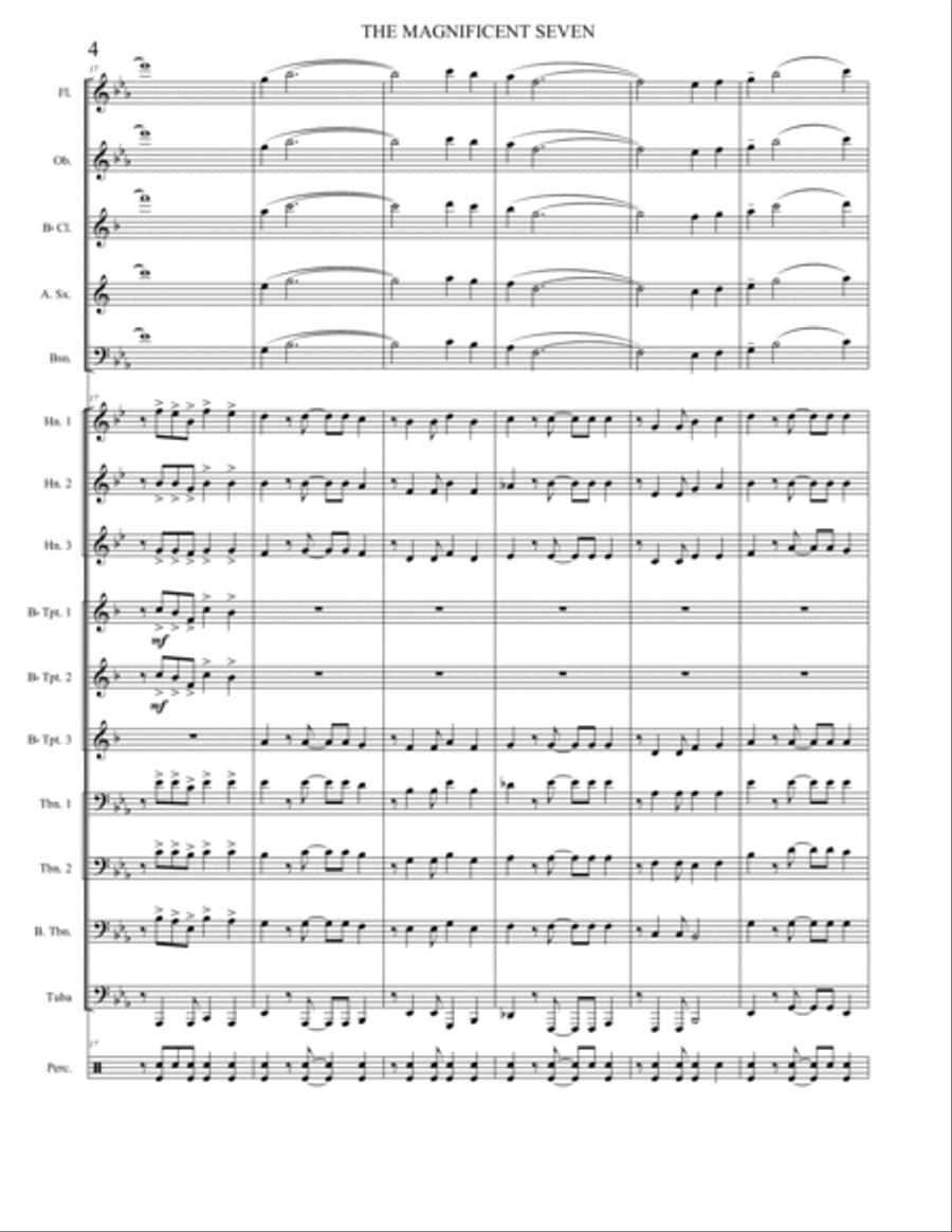 The Magnificent Seven The Magnificent Seven Large Ensemble scores gallery preview page 5