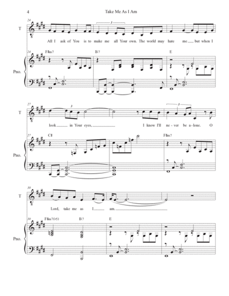Take Me As I Am (Duet for Tenor and Bass solo) image number null