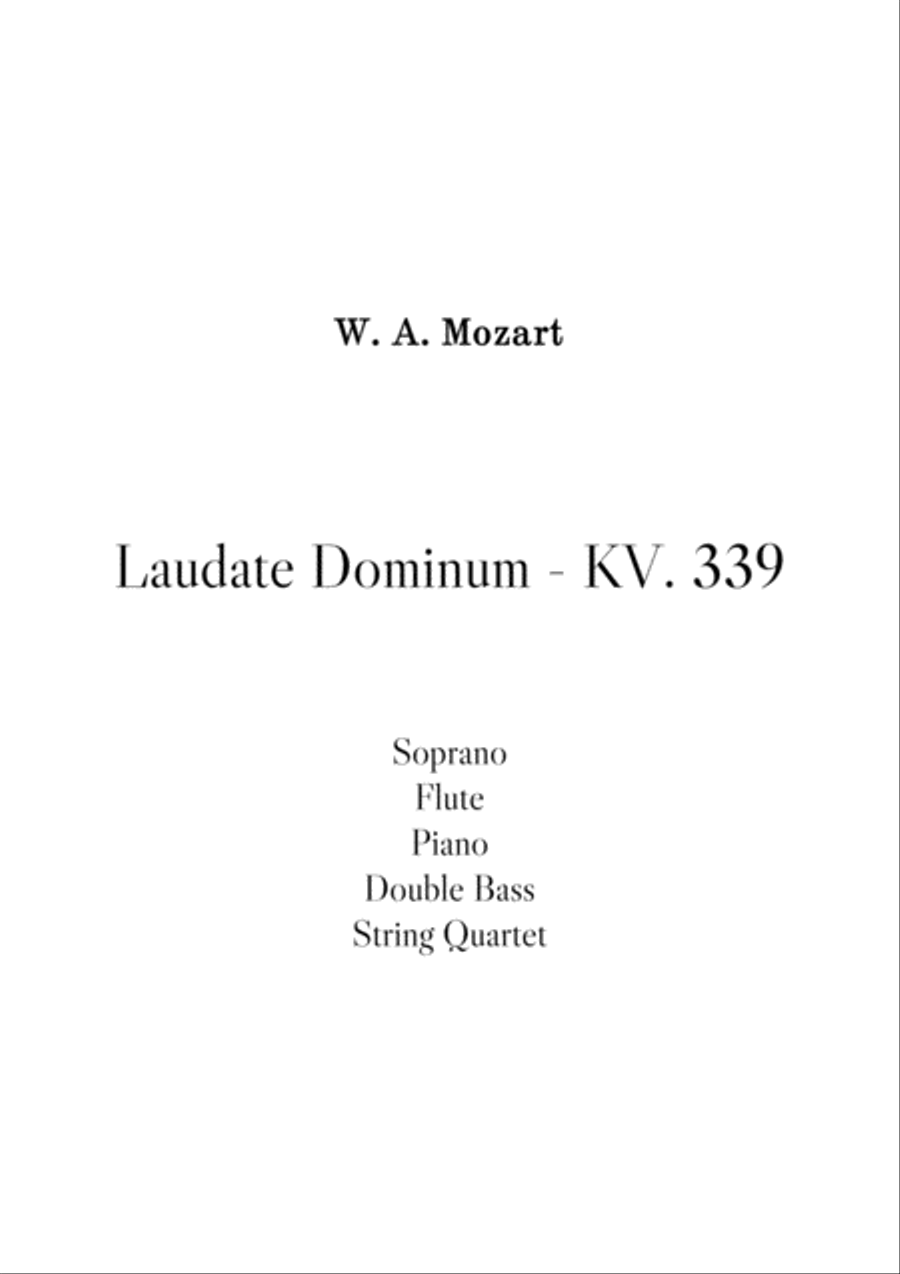 Laudate Dominum - Mozart KV 339 Small Ensemble scores gallery preview page 3