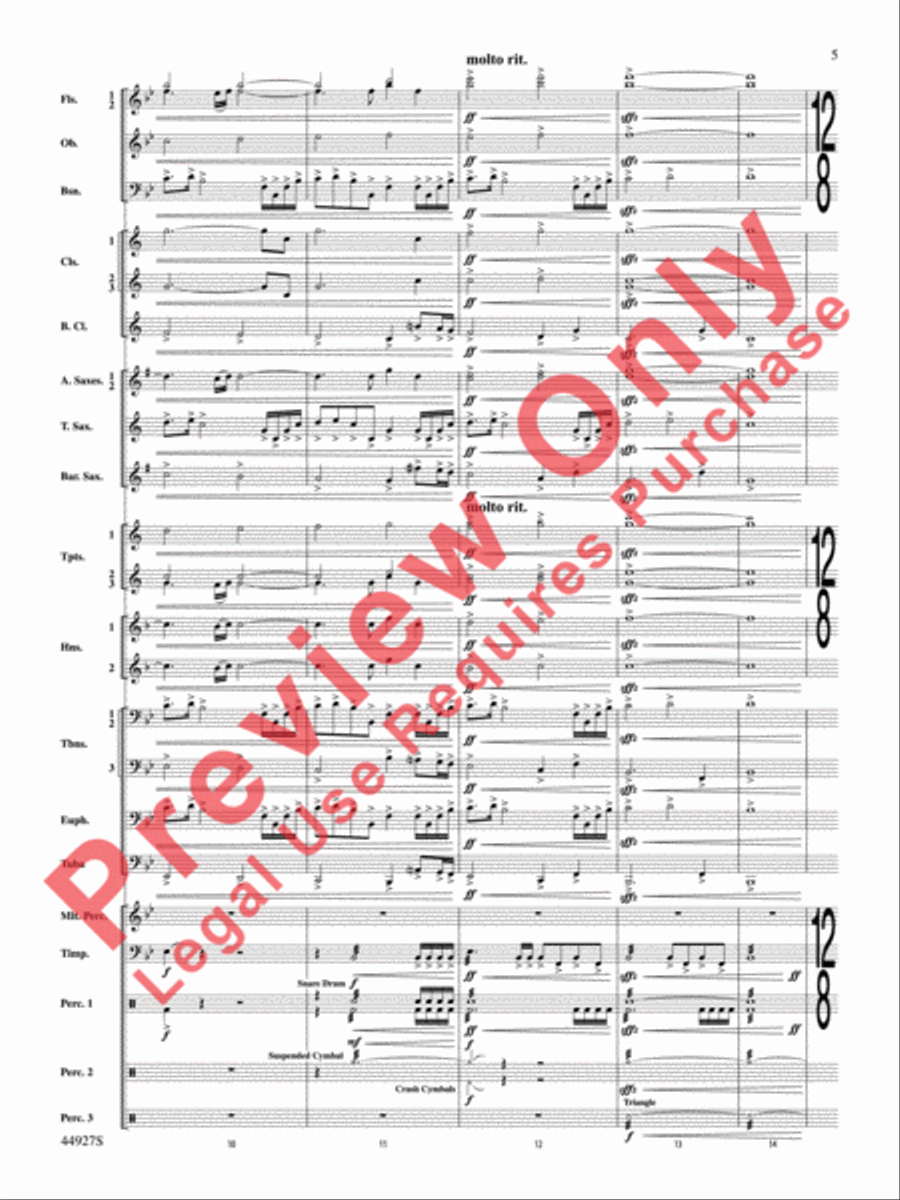 At the Movies with John Williams Concert Band scores gallery preview page 6