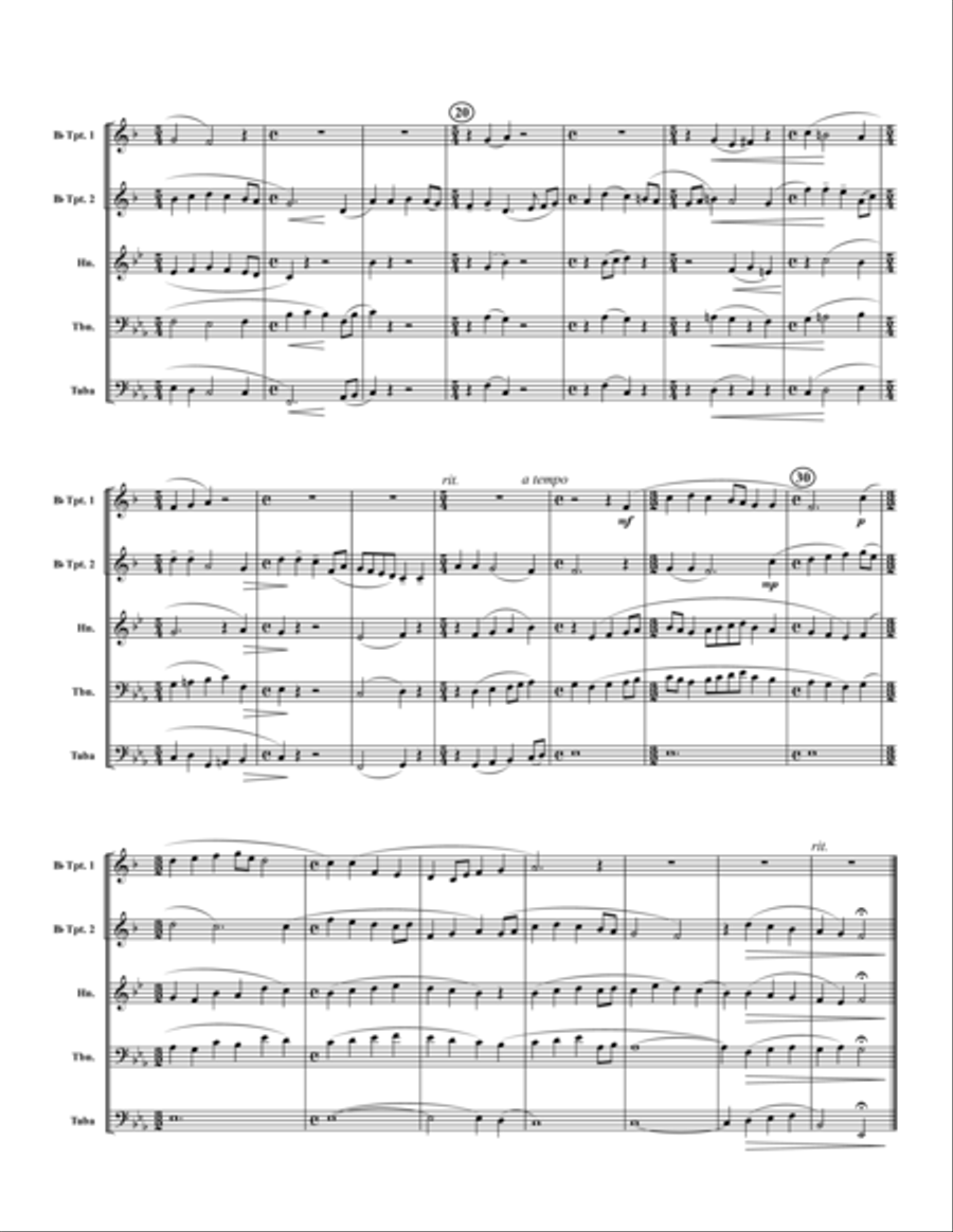 Carol Brass Quintet scores gallery preview page 2