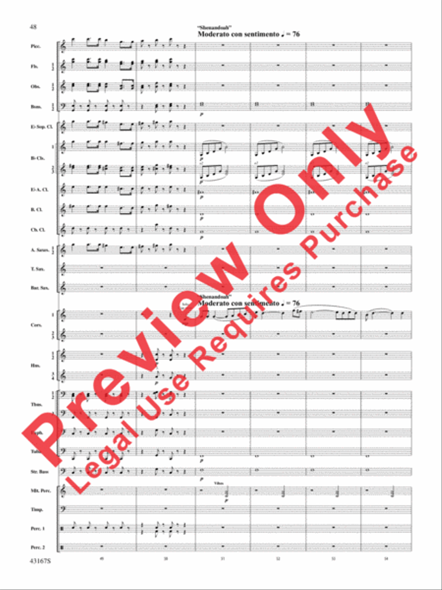 Down to the Sea in Ships (from the NBC TV Film Project 20) Concert Band scores gallery preview page 49