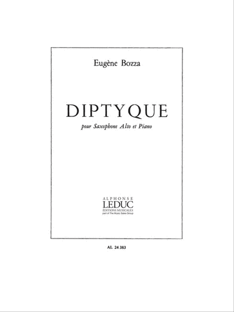 Diptyque (saxophone-alto & Piano)