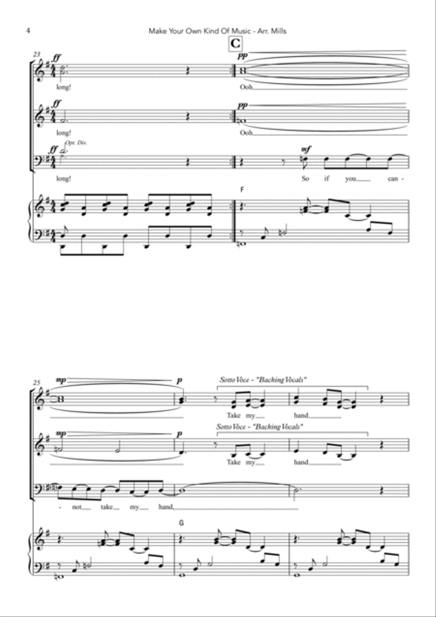 Make Your Own Kind Of Music 3-Part scores gallery preview page 4