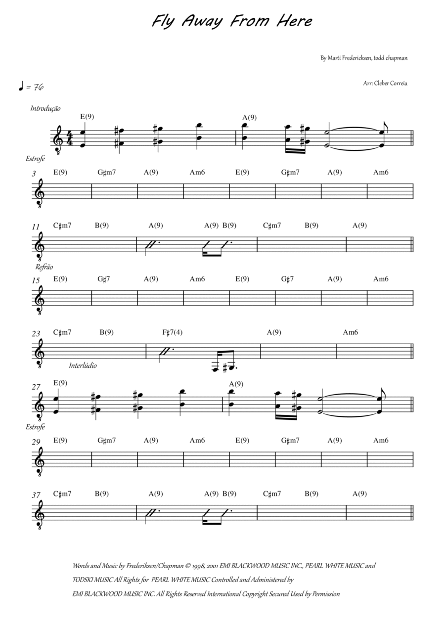 Fly Away From Here Guitar scores gallery preview page 1