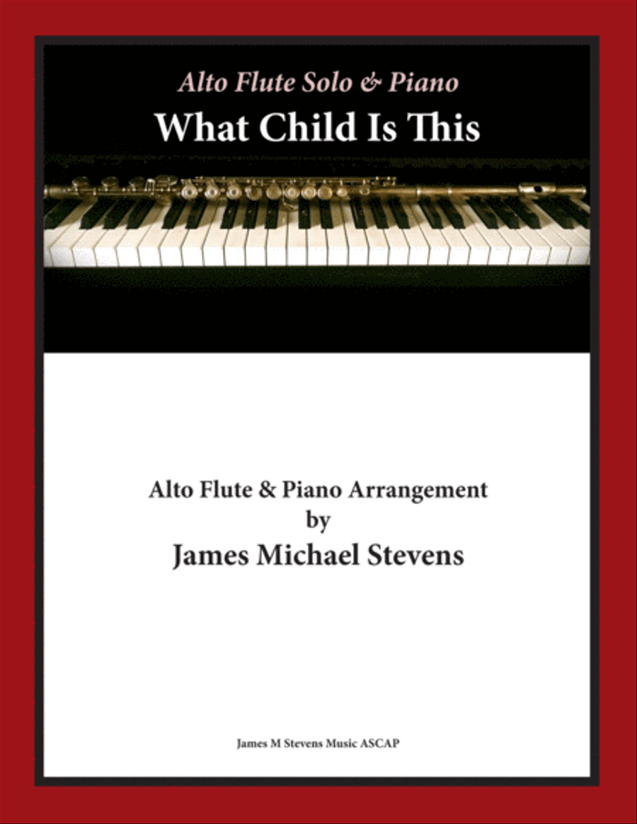 What Child Is This - Christmas Alto Flute & Piano Flute Solo scores gallery preview page 1