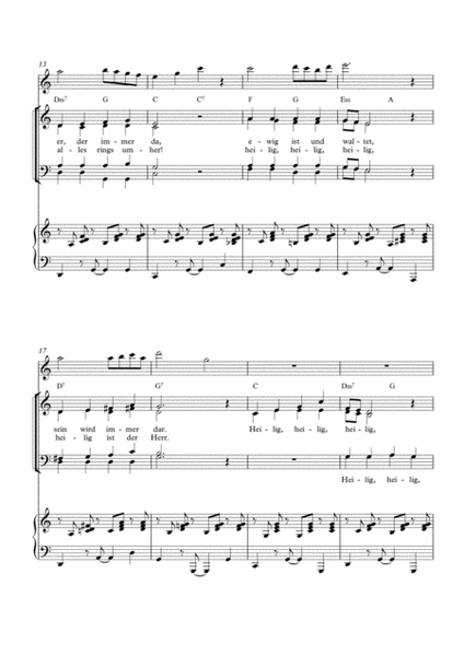 Sanctus Calypso for SATB choir, piano and flute in German image number null