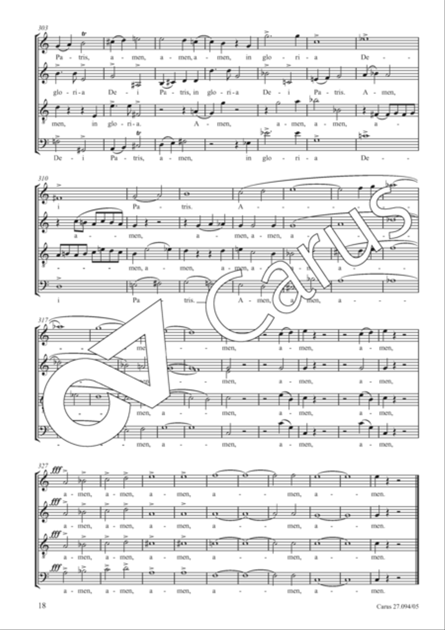 Mass in F minor SSAATTBB scores gallery preview page 19