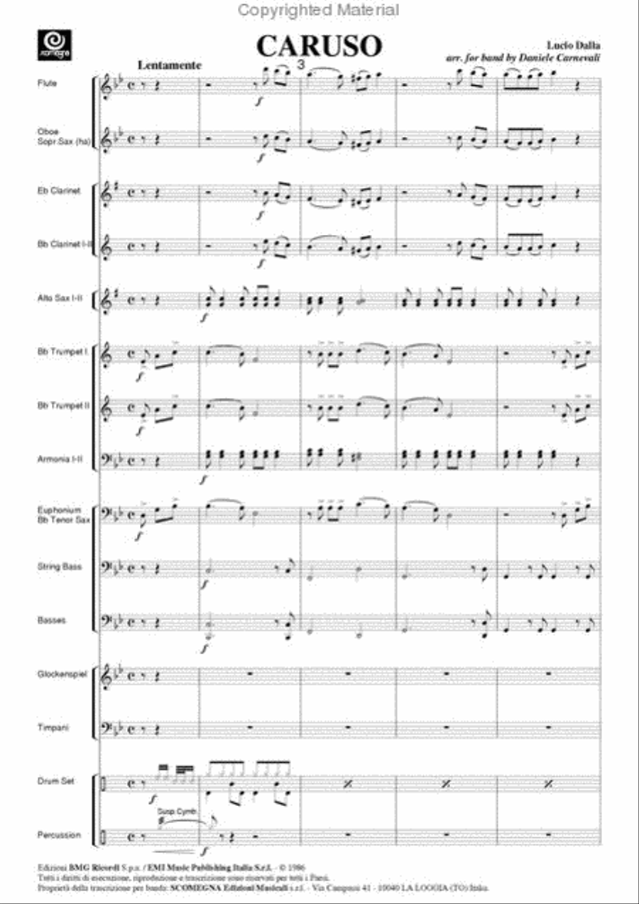 Caruso Caruso Concert Band scores gallery preview page 3