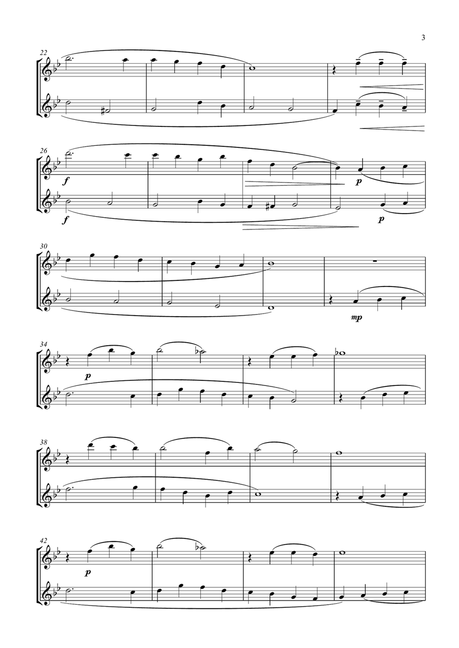 Danny Boy for Flute duet Flute Duet scores gallery preview page 3