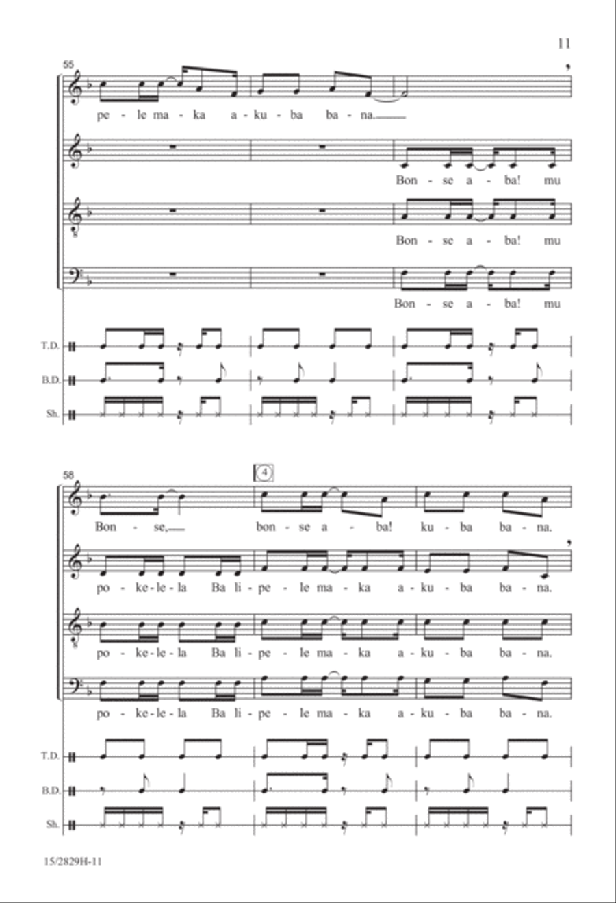 Bonse Aba 4-Part scores gallery preview page 11