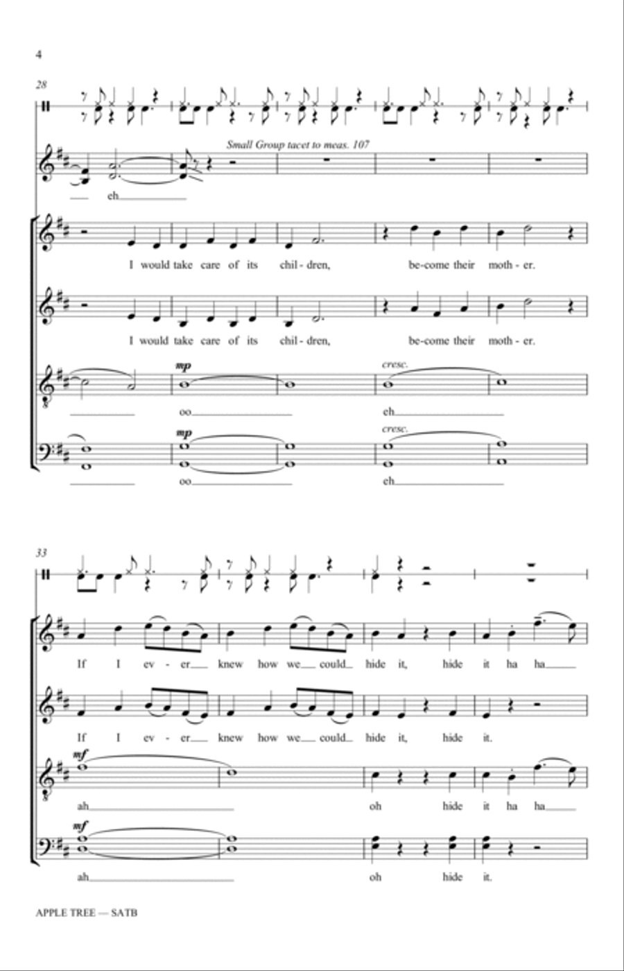 Apple Tree (arr. Katerina Gimon) 4-Part scores gallery preview page 4