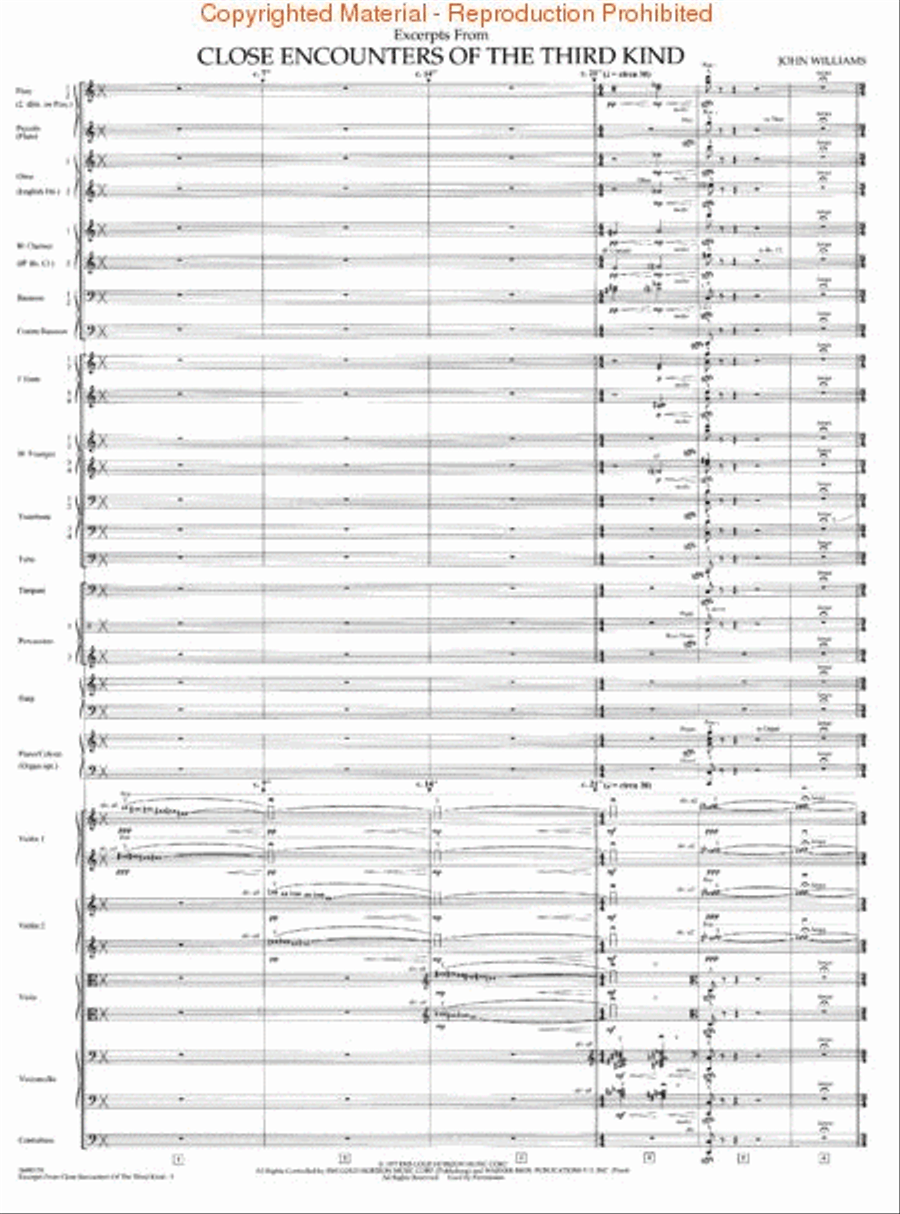 Excerpts from Close Encounters of the Third Kind Full Orchestra scores gallery preview page 3