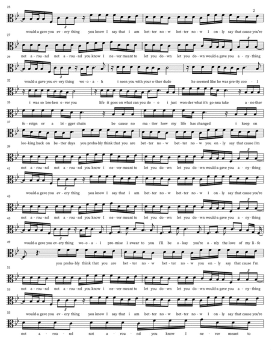 Better Now Viola Solo scores gallery preview page 2