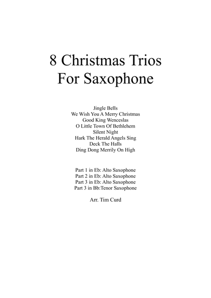 8 Christmas Trios for Saxophone image number null