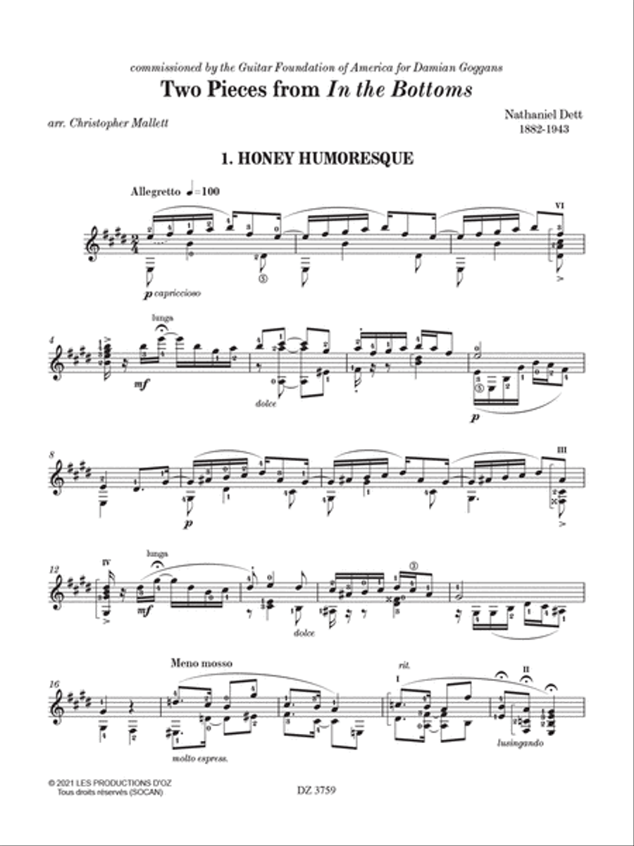 GFA Spotlight Series, Two Pieces from In the Bottoms Classical Guitar scores gallery preview page 2