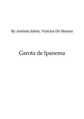 The Girl From Ipanema (garôta De Ipanema)