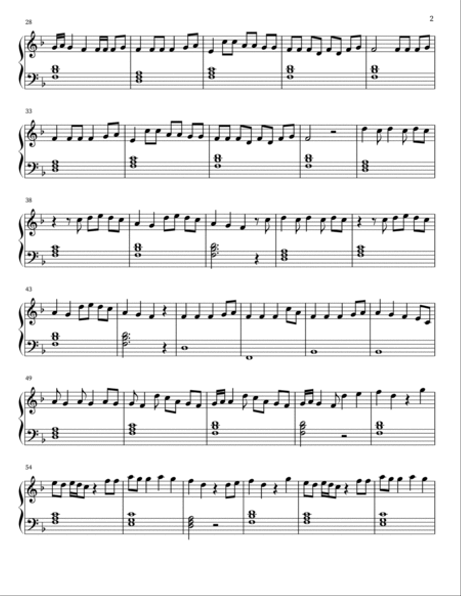Happier Happier Piano Solo scores gallery preview page 2